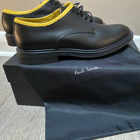 NEW. PAUL SMITH Made in Italy. Rutford Men's lace derby shoes. Black Sz 9 - Picture 2 of 6